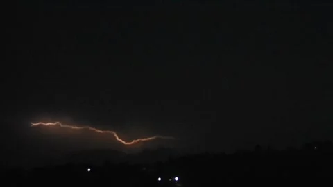 A lightning in slowmotion Stock Footage 273740167