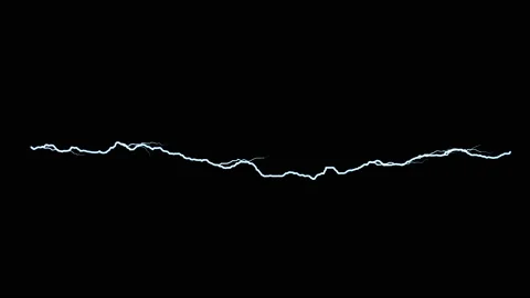 Lightning spark isolated on black background Stock Footage 237588512