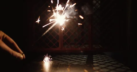 Lightning Sparkle At Night Stock Footage 237250633