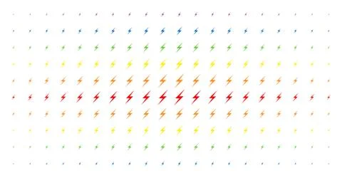 Lightning Spectral Halftone Matrix Stock Illustration