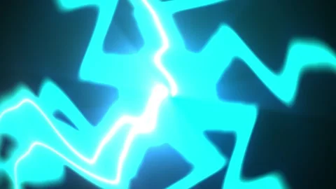 Lightning spread with sparkling energy over dark background, ideal for video edi Stock Footage 339753028