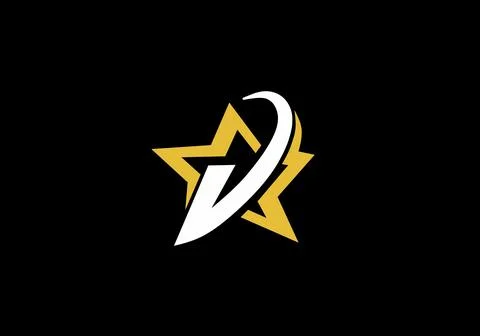 Lightning Stars isolated on black Stock Illustration