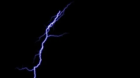 The lightning stopped flashing in the sky. Flash of lightning on dark backg.. Illustrazione stock