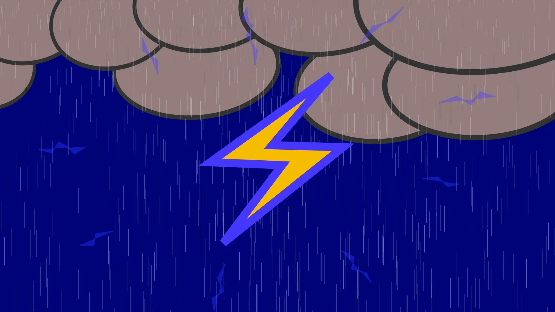 Lightning Storm 2D Animation | Stock Video | Pond5