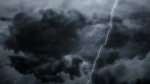 Lightning Storm Animation Background Vídeo Stock 94556712