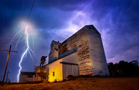 Lightning Storm Canada Stock Photos