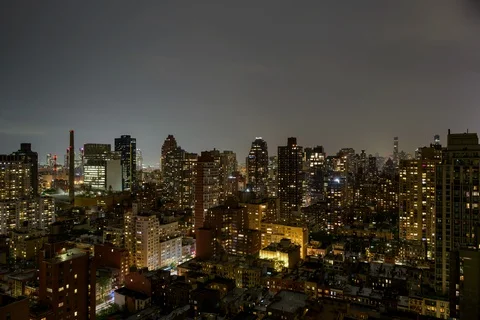 Lightning Storm Cityscape Stock Footage 127167394