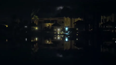 Lightning storm climate rain night sky wind hotel weather tropical Vidéo 150841697
