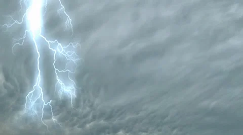 Lightning In Storm Clouds Vídeo Stock 34977011