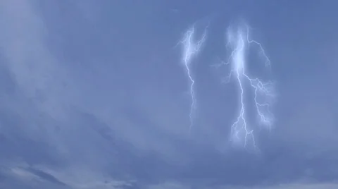 Lightning In Storm Clouds Video stock 34977560