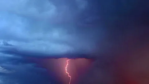 Lightning Storm Clouds Weather (HD Loop) Stock Footage