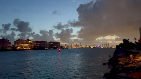 Lightning before the storm Miami Stock Footage 201967048