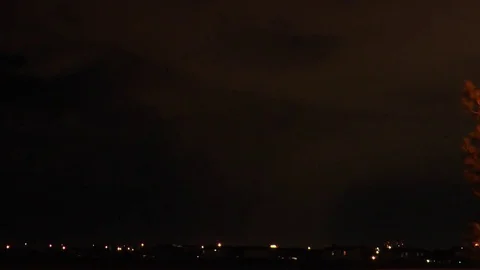 Lightning Storm at Night Video stock 81414455