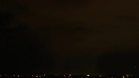 Lightning Storm at Night Video stock 81414522