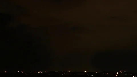 Lightning Storm at Night Video stock 81414526