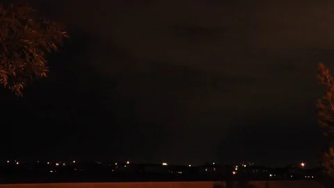 Lightning Storm at Night in mountains Video stock 81414520