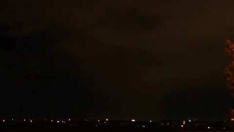 Lightning Storm at Night with Multiple Strikes Video stock 81414527