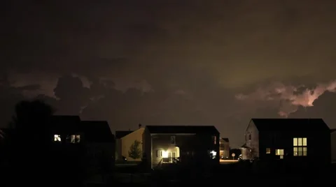 Lightning Storm Original Chicago Stock Footage 56711350