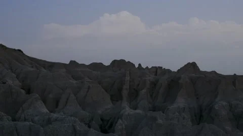 Lightning Storm Over Badlands Stock Footage 65318531