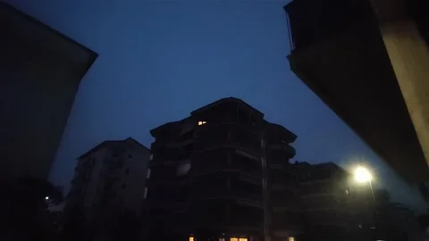 Lightning Storm Over Pistoia at evening, Tuscany, Italy on September 9, 2026 Stock Footage 345172880