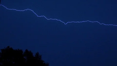 Lightning storm shot with 240 fps Video stock 77955403