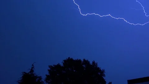 Lightning storm shot with 240 fps Video stock 77955864