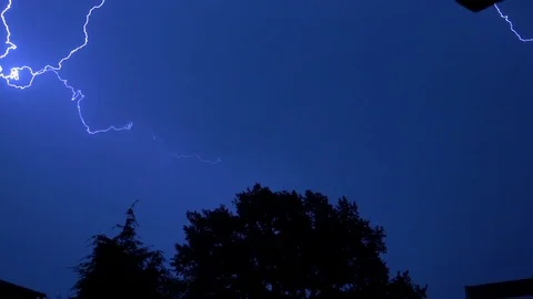 Lightning storm shot with 240 fps Video stock 77955887