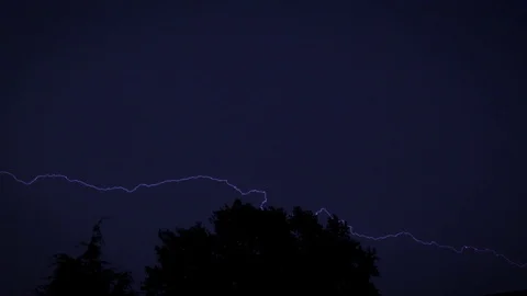 Lightning storm shot with 240 fps Video stock 77956079