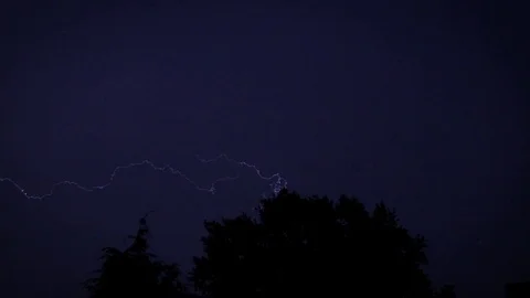 Lightning storm shot with 240 fps Video stock 77956167