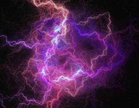 Lightning storm like space abstract background. Illustrazione stock