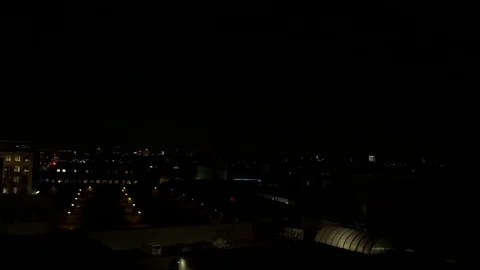 Lightning streaking across the night sky 4K Stock Footage 71841720