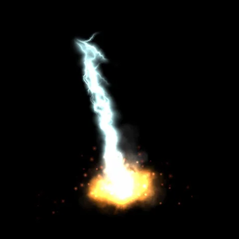 Lightning strike 3 Stock Footage 95644723