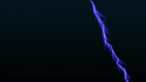 Lightning strike animation with blue light. Lightning strike digital electr.. Stock Footage 337022750