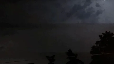 Lightning Strike On The Cloudy Sky Stock Footage 108860582