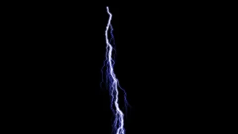 Lightning strike in dark storm sky Vidéo 316586893