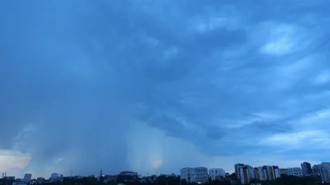 Lightning Strike On A Dark Stormy Night Video Stock Footage 279729508