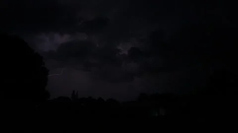 Lightning strike In eight times slow motion at night Stock Footage 301667967