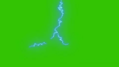 Lightning Strike flashing thunderstorms discharge Green screen. Heavy Light.. Video stock 247362448