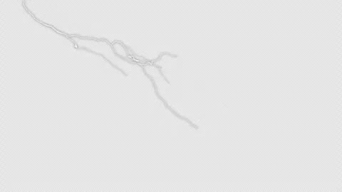 Lightning Strike flashing thunderstorms discharge Alpha Channel. Heavy Ligh.. Stock Footage 247362494