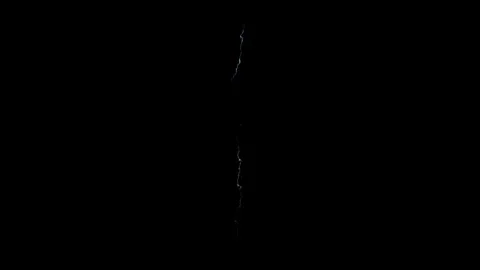 Lightning Strike Forked Thunderbolt Sudden Flash VFX Overlay On Black Screen Stock Footage 338097938