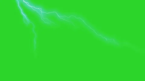 Lightning Strike on Green Screen Stock Footage