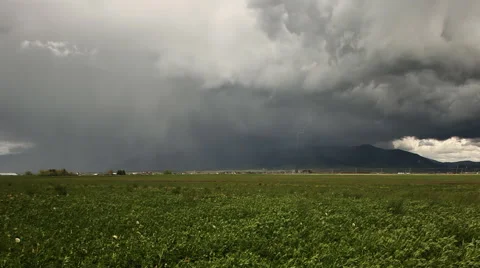 Lightning strike of mountain Stock Footage 60793823