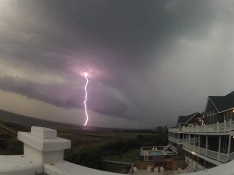 Lightning Strike in Outer Banks, NC Foto stock
