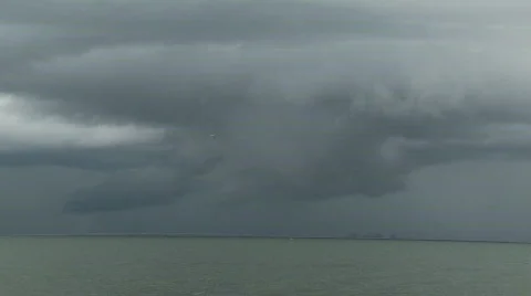 Lightning strike over water 1 Video stock 360423