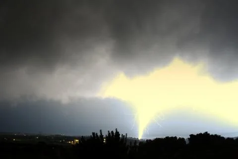 Lightning strike Foto stock