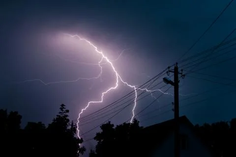Lightning strike Stock Photos