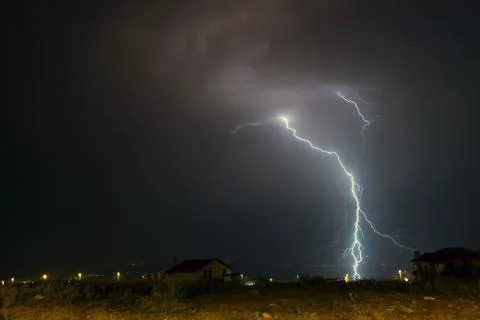 Lightning strike Stock Photos