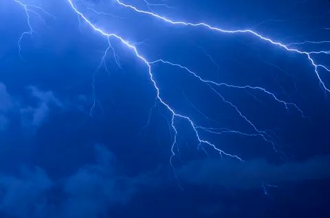 Lightning strike Stock Photos