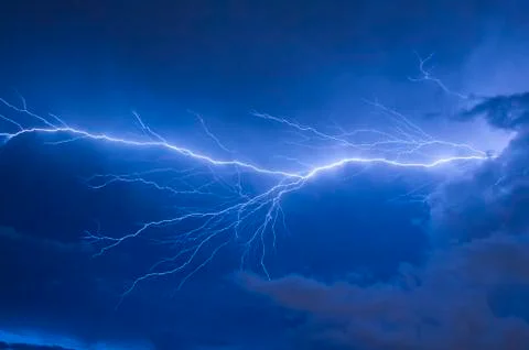 Lightning strike Stock Photos