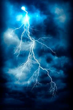 Lightning strike Stock Photos